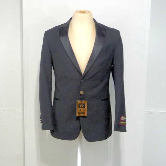 Men's Black Tuxedo Jacket Size 38R Georgio Fiorelli - Picture 1 of 14